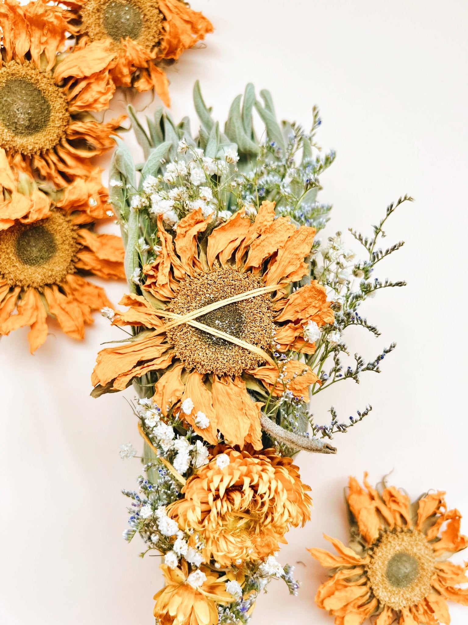 SUNSHINE PRAIRIE Floral Sage Smudge Bundle - Smoke Cleanser - HER Home Design Boutique